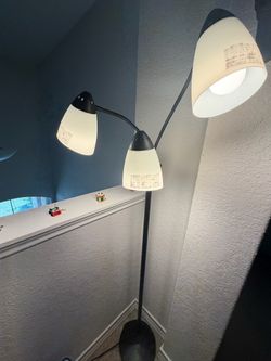 3-Head Floor Lamp with Adjustable Gooseneck Arms