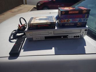 DVD VHS player combo  with remote can deliver