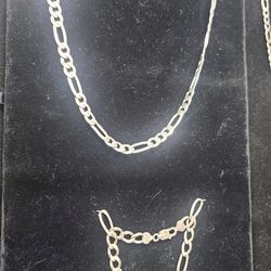 Silver 925 Chain and bracelet