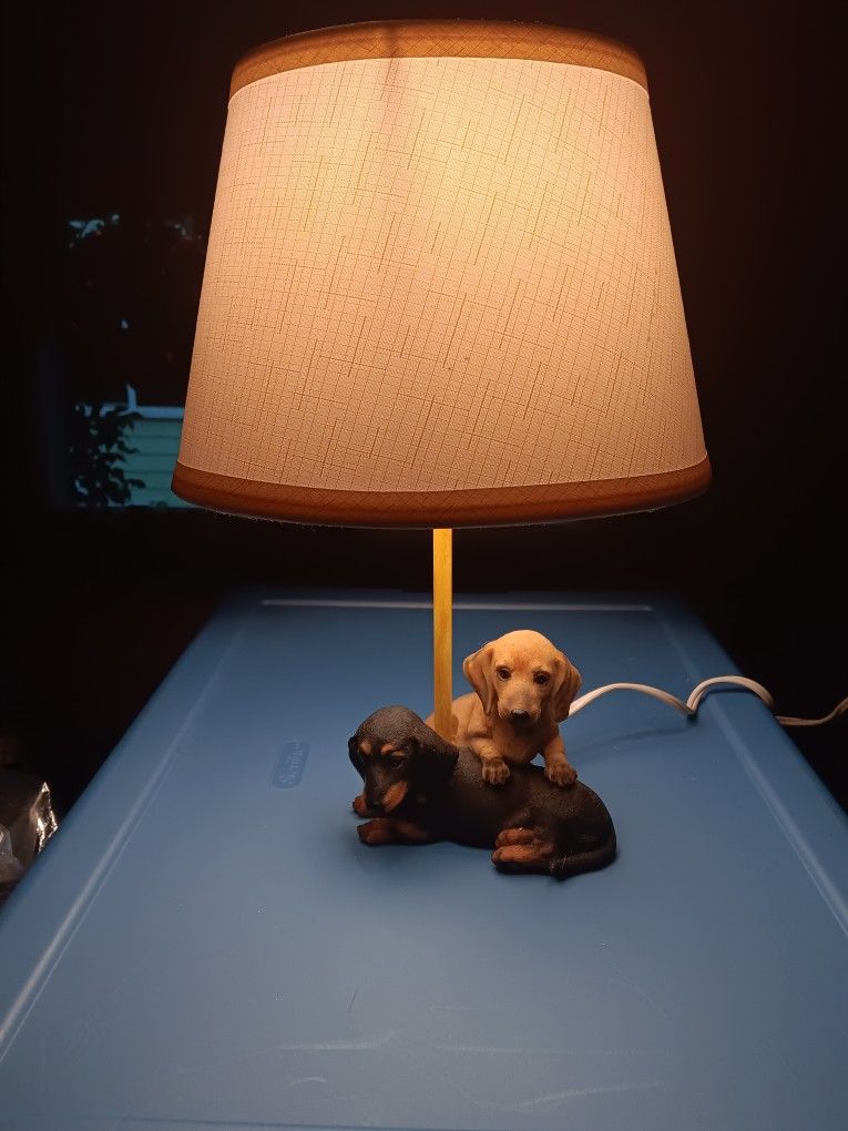 Vintage Dachshund Lamp