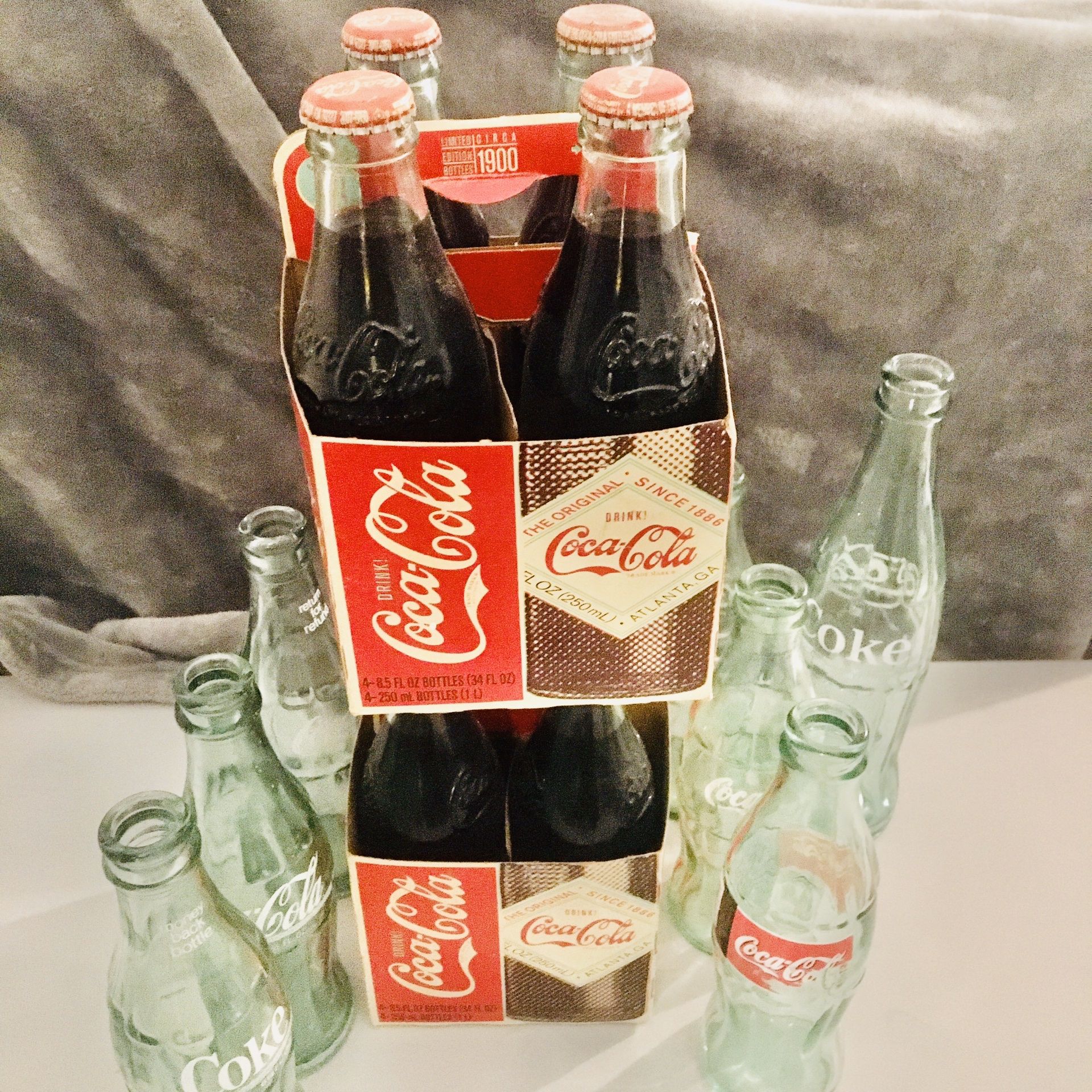 Vintage Coke Bottles 2-4 Pack Circa 1900