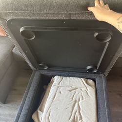 Blue Sectional Couch With Ottoman 