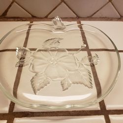 Vintage Apple Shaped Glass Plate (8)