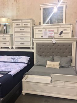 White 4 Piece Queen Bedroom Set Sale