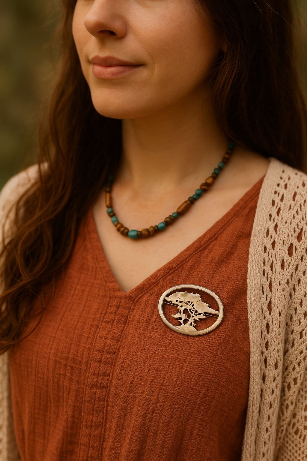 Ken Kantro Lowell Designs 1980s Sterling Silver Tree Of Life Brooch Signed, 2x1”