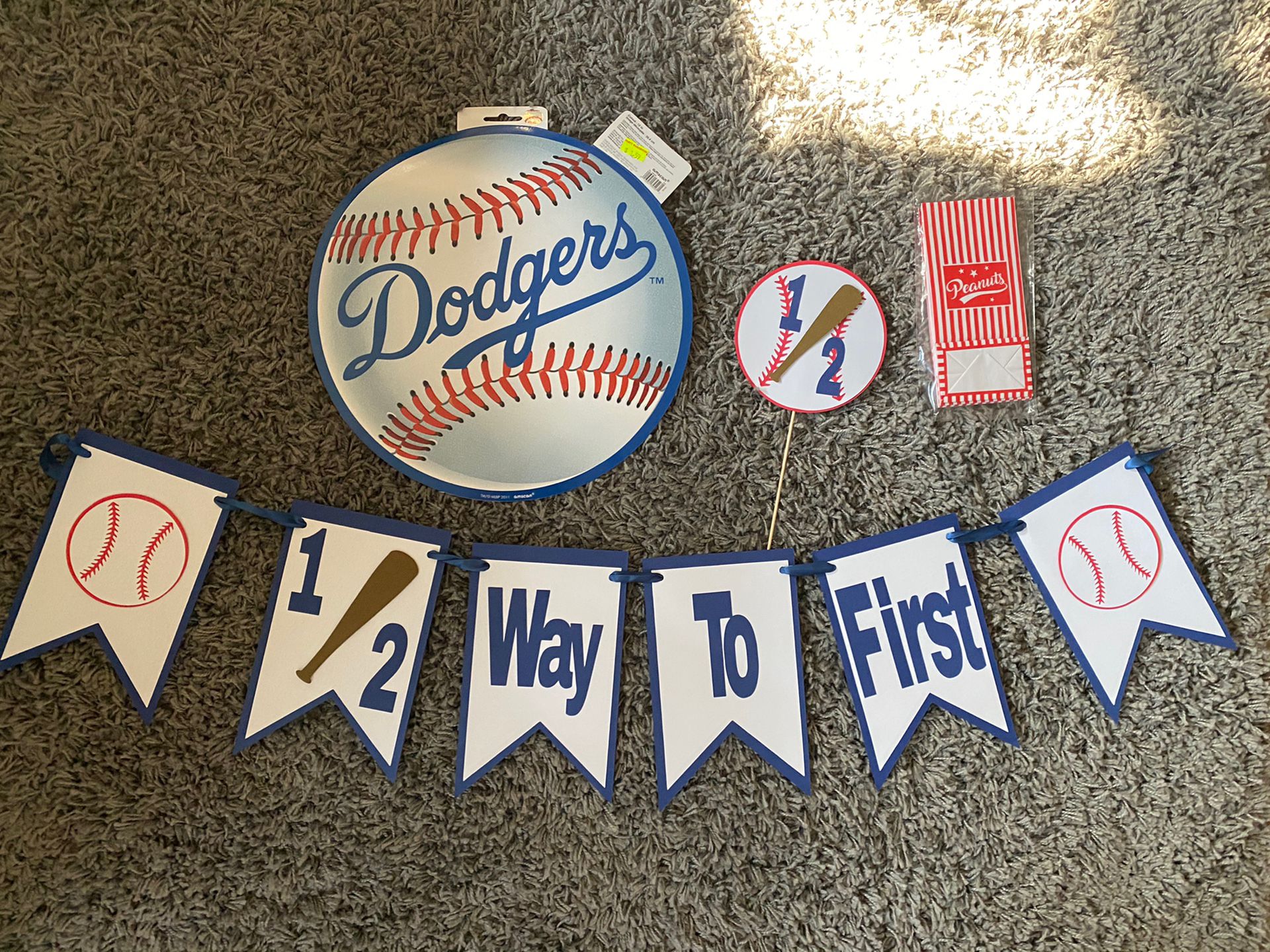 Dodgers 1/2 A Year Decorations For A Baby Boy