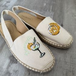 Talbots Espadrille Slingback Flats - New!