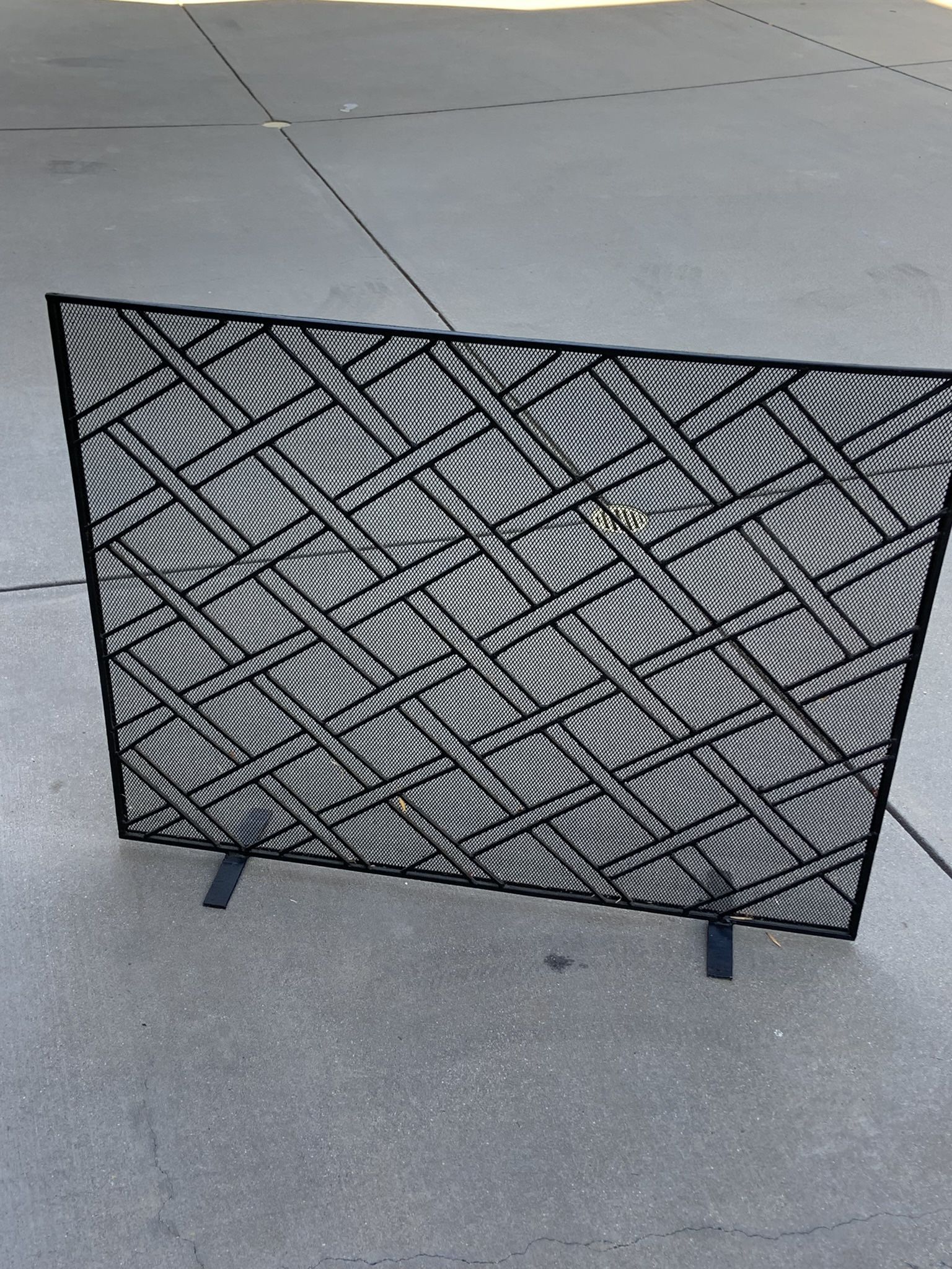 Fireplace Screen… Black Metal