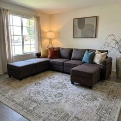 Brand New 7-Seat Sectional w/ Storage Ottomans - Retail $1,599, Now $999