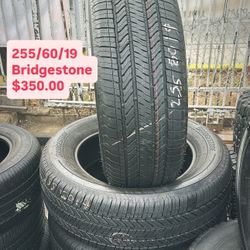 SET OF FOUR TIRES BRIDGESTONE 255/50/19 