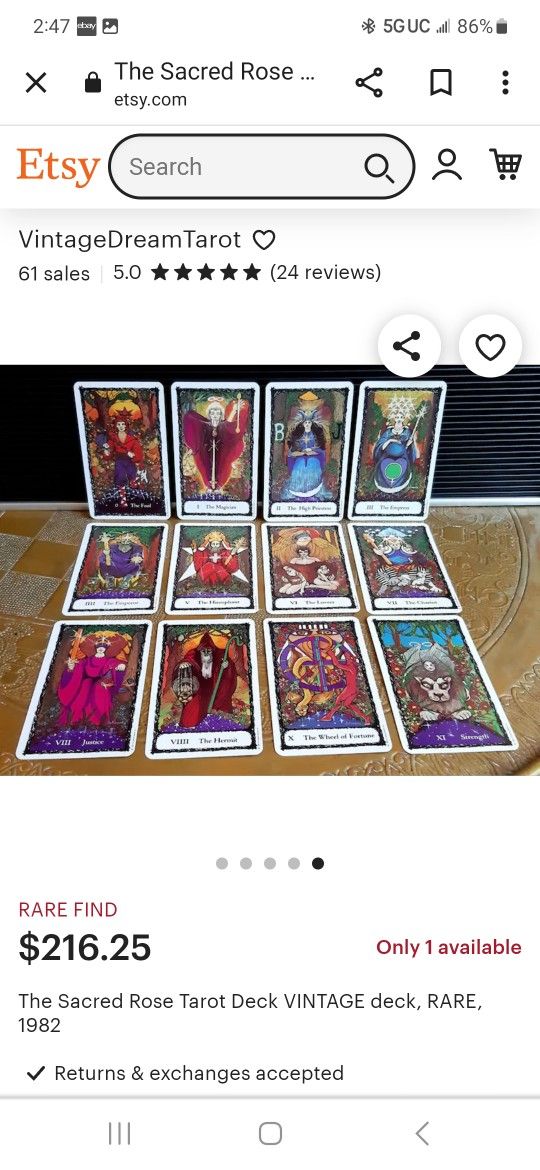 1982 The Sacred Rose Tarot Deck