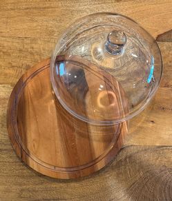 Cheese Board with Glass Dome