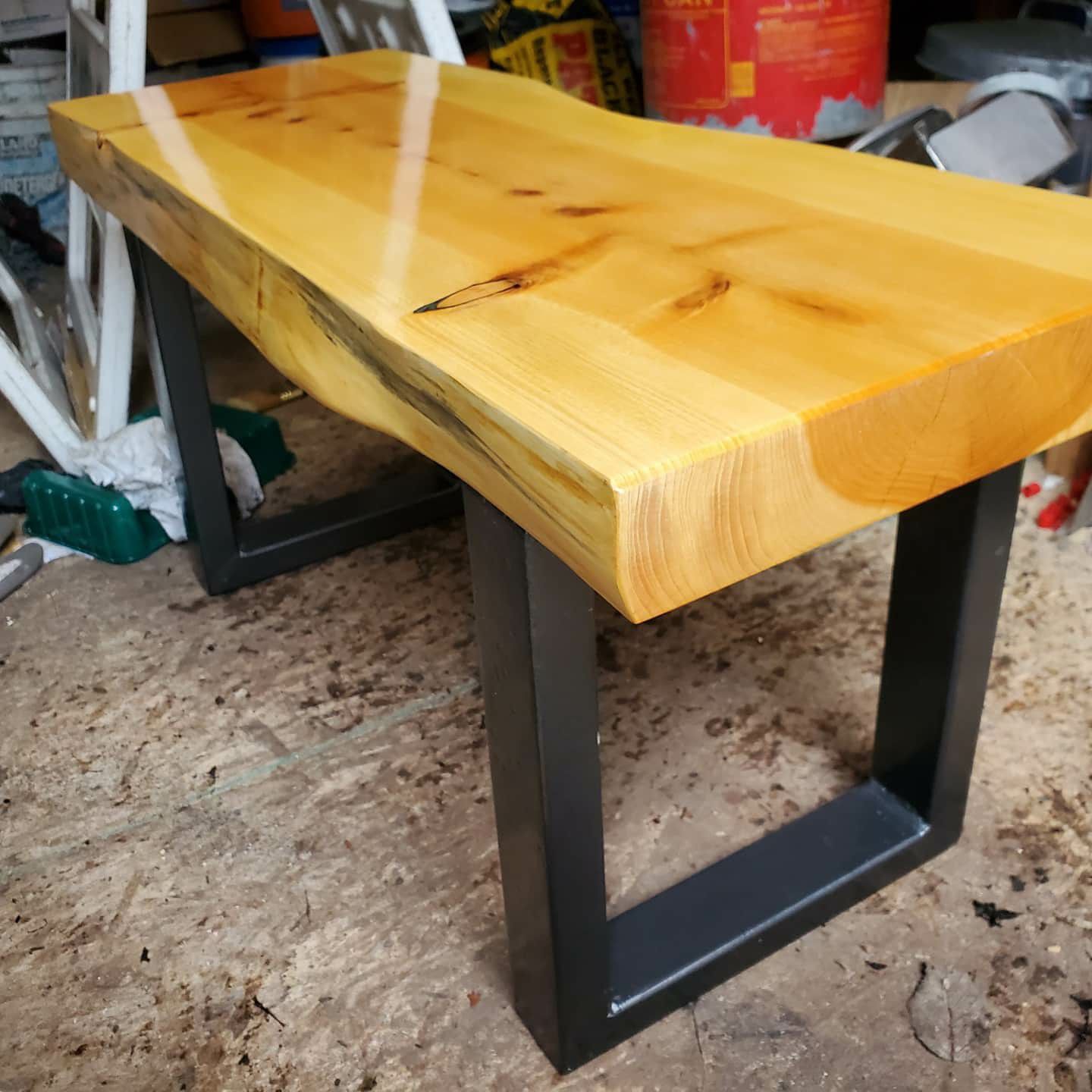 Handmade, new live edge cedar bench.