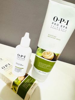 Opi pro spa soothing moisture mask 8fl oz & Opi pro spa exfoliating cuticle oil 0.9 fl oz