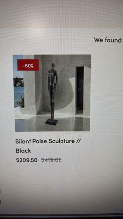 Silent Poise Sculpture// Black