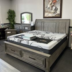 4PC King Platform Bedroom Set 