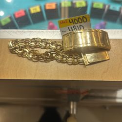 14kt Gold ID Chino Link Bracelet 