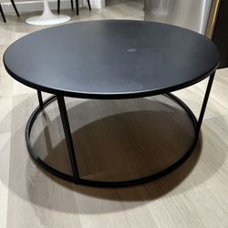 Black Round Coffee Table