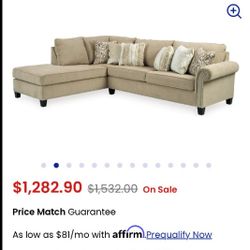 Awesome couch sectional only 7 Weeks old moving Need to sell quickly