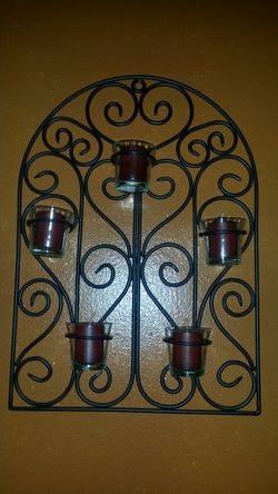 Metal candle holder