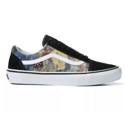 New Vans 10.5 US Men's Skate Old Skool Tie-Dye Terry Black/Multi Shoes Original