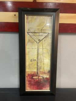 Framed Martini Glass Poster