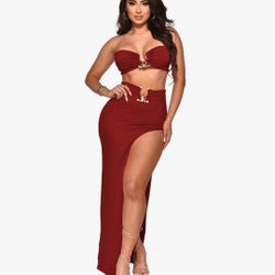 Red Skirt Set 