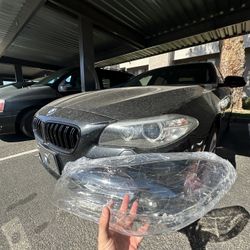 BMW 5 Series F10 Driver Side Headlight Lens Cover (2011–2016)
