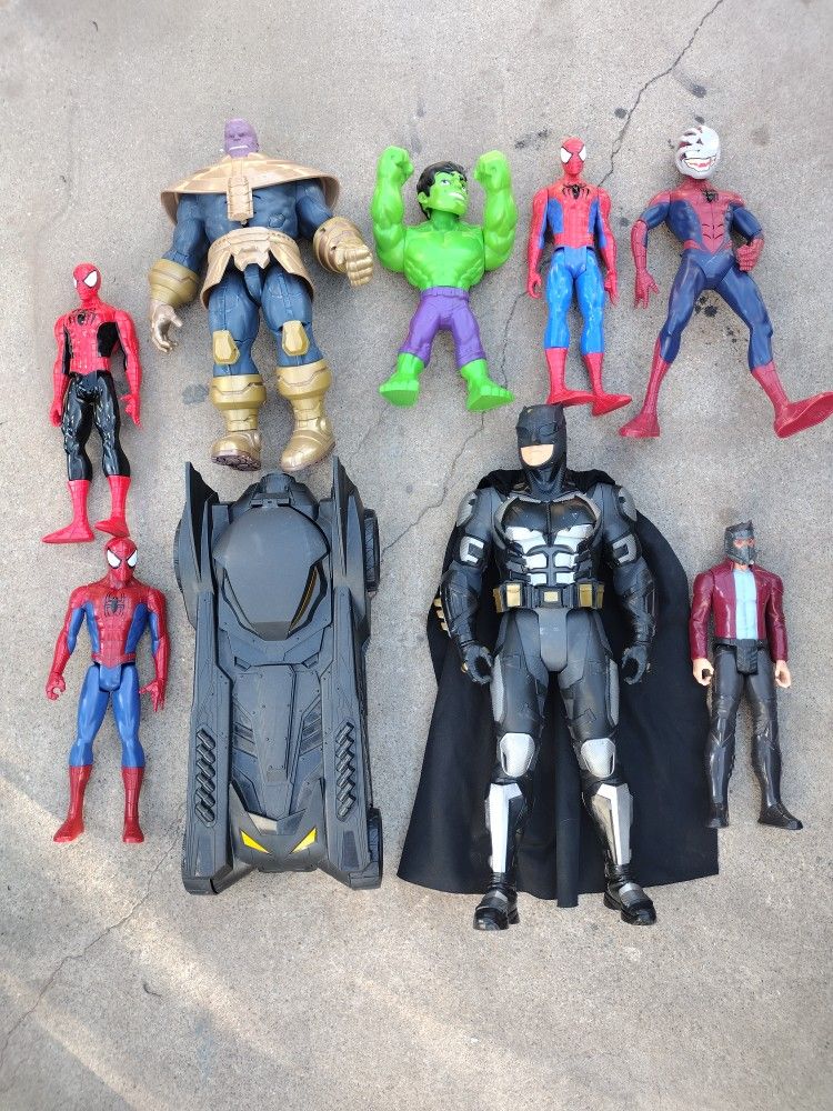 Large Collectible Action Figures Batman Spider-Man And More No Offers No Trade 75th Ave Indian School $40 Cash For All Cheap Serious Buyers Only Pleas