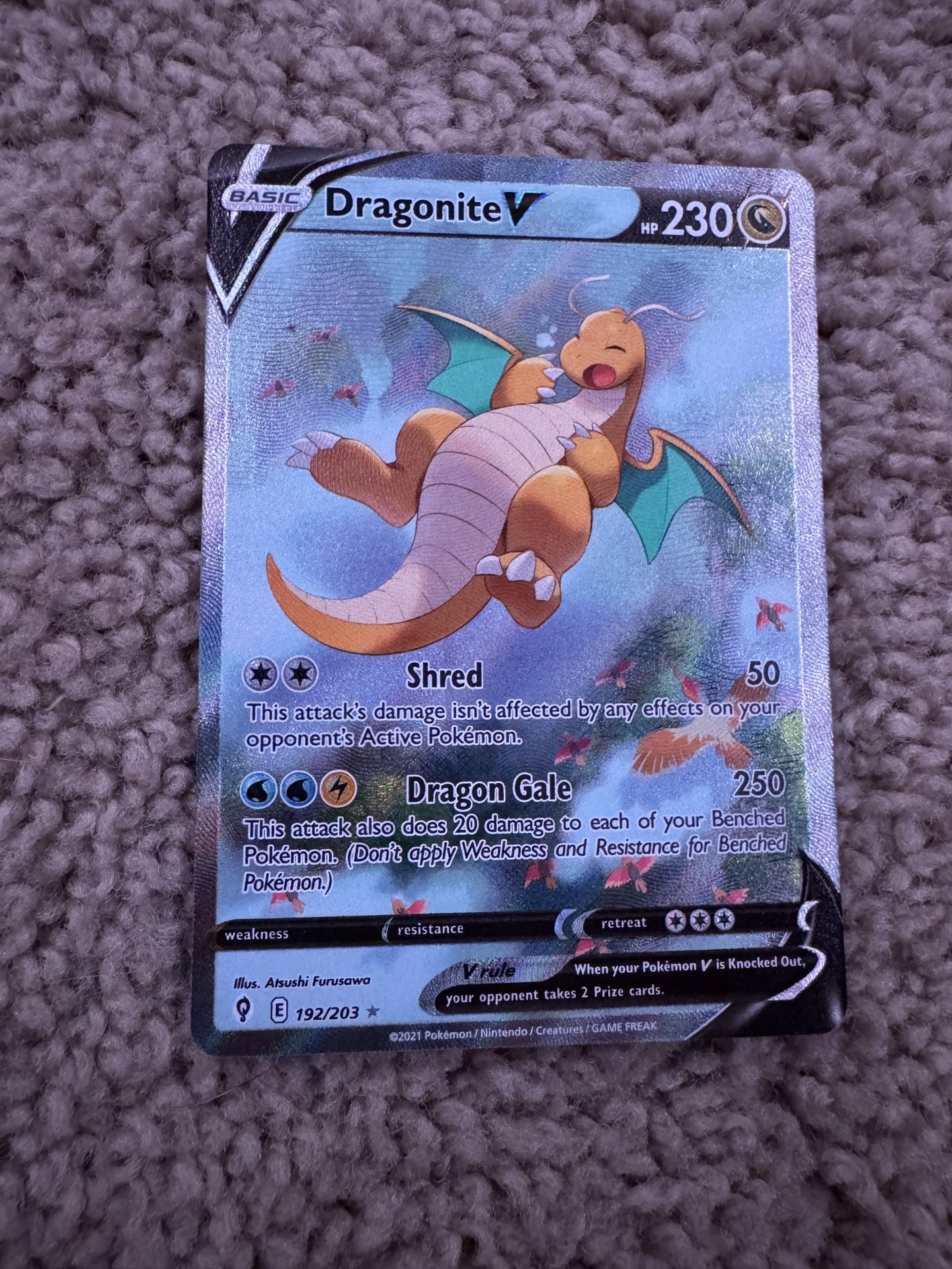 Pokémon Card Dragonite Evolving Skies Alternate Art