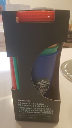 Starbucks color changing reusable cold cups 2020
