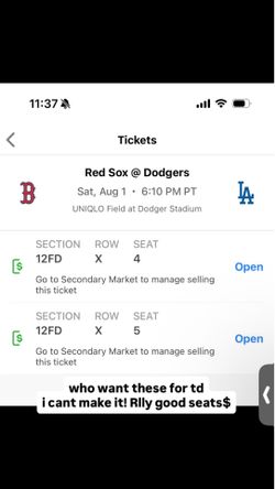 Dodger tickets!
