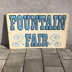 Fountain Fair Ice Cream Dairy Truck Sign 