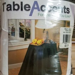 $15 OBO -- 90 Inch Round Black Tablecloth