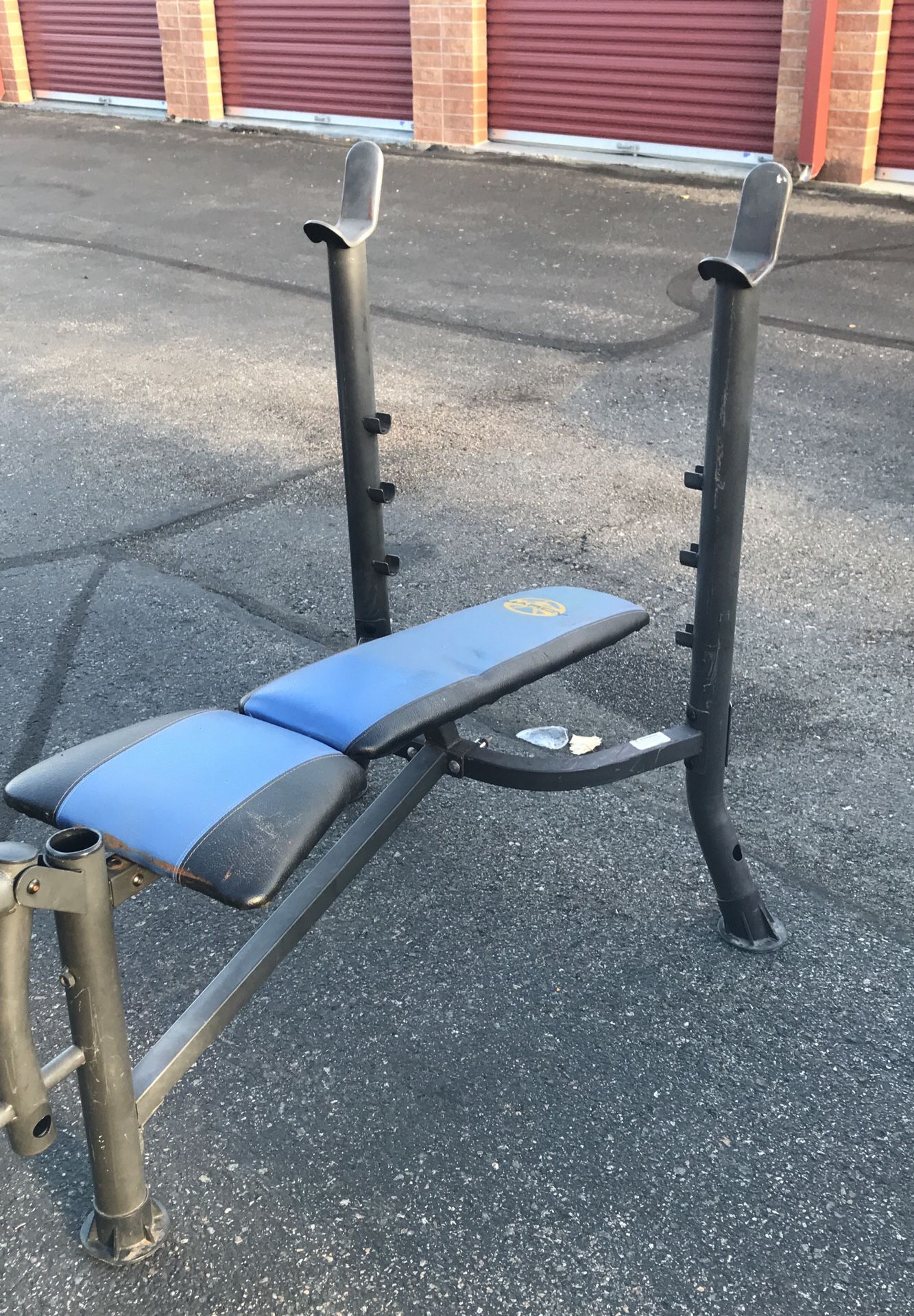 Marcy weight bench with bar and weights