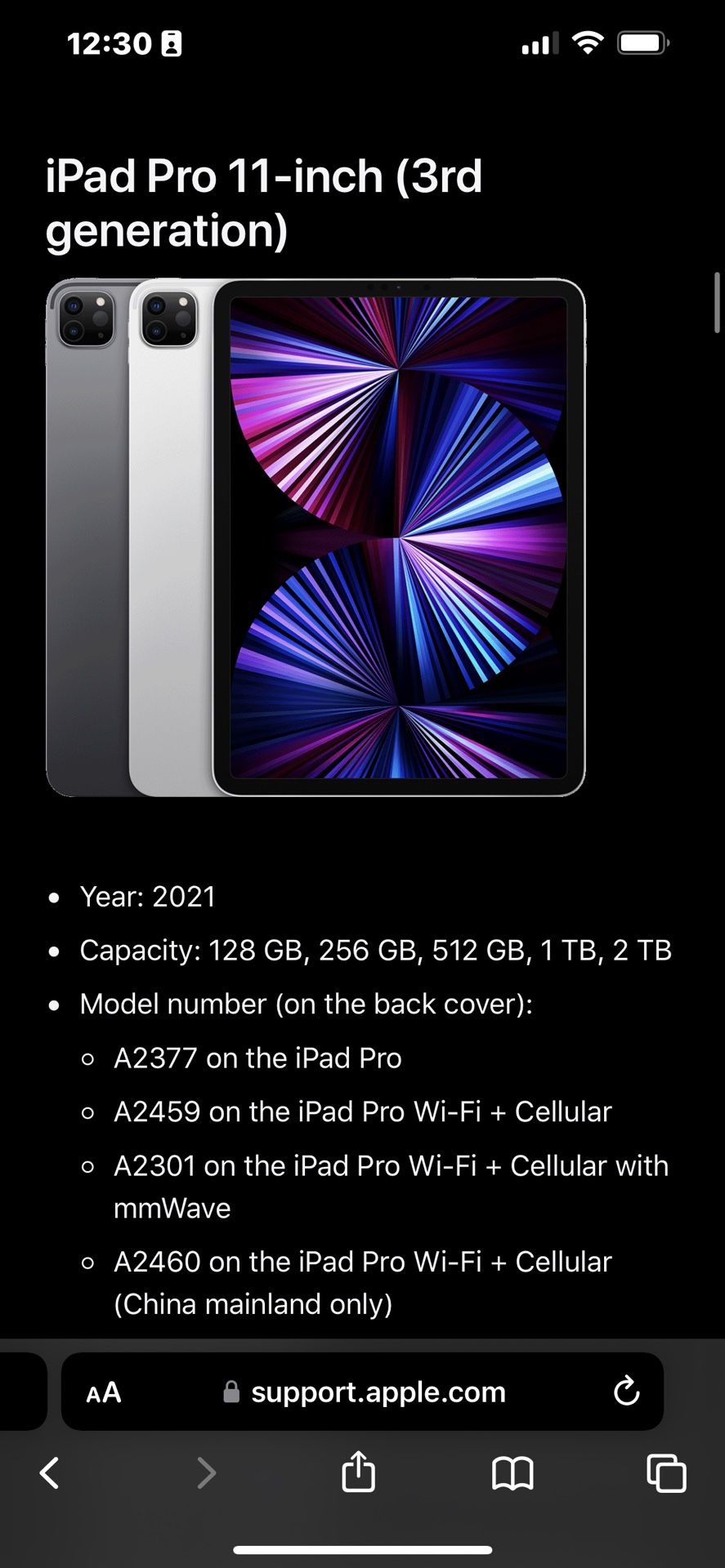 iPad Pro 2021 9.5-10 Inch Wifi 256gb 