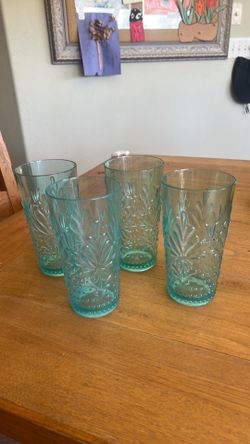 Rare Retired Pioneer Woman Sunny Days 24 oz Tumblers Aqua Teal Set