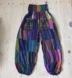 Multi colored rainbow belly dance Bellydance tribal ats yoga hippie harem pants