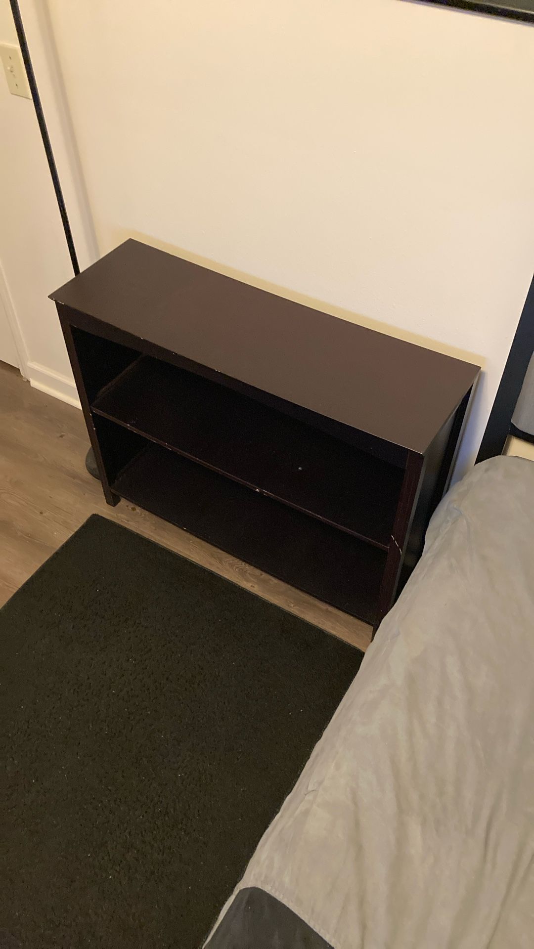 Dark Brown 2 Shelf Bookcase