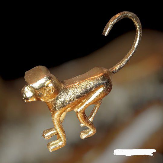 Candle Holder Gold Aluminium Monkey Decor