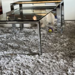 Glass Top Coffee Table Set Of 2