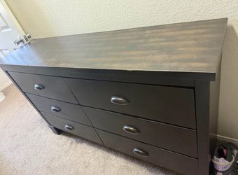 Wooden dark brown dresser