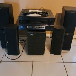 Onkyo Stereo and Jamo Surround Speakers