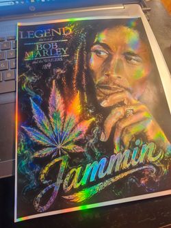 Bob Marley Holographic Foil Poster