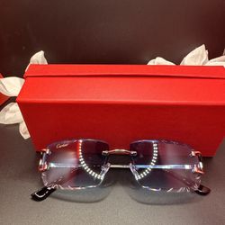 Blue Cartier Sunglasses 