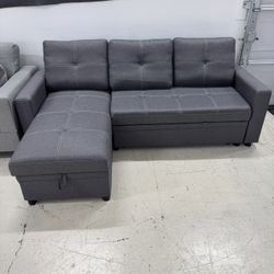 $459 Sofa W Chaise Storage And Pullout Bed