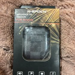 N-Epoch Plaid AirPod Case W/Strap NEW