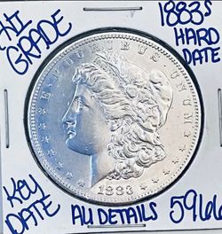 1883 S MORGAN SILVER DOLLAR COIN RARE KEY DATE