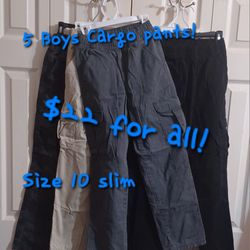 5 Boys Children's Place Cargo Pants Size 10 Slim