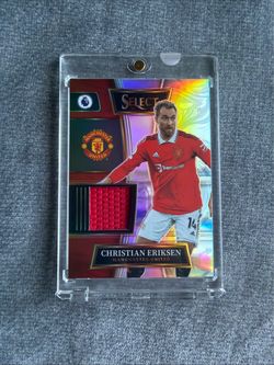2022-23 Select Premier League Christian Eriksen Manchester Silver Prizm Swatch